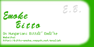 emoke bitto business card